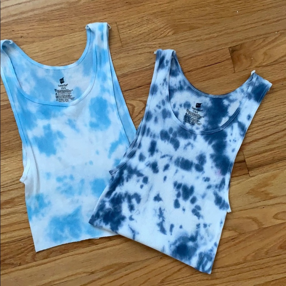 Tie Dye Cropped Tank Tops Set